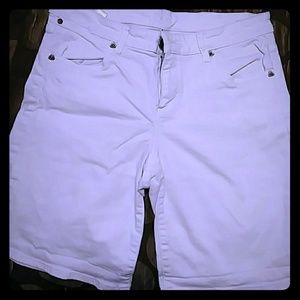 White denim shorts